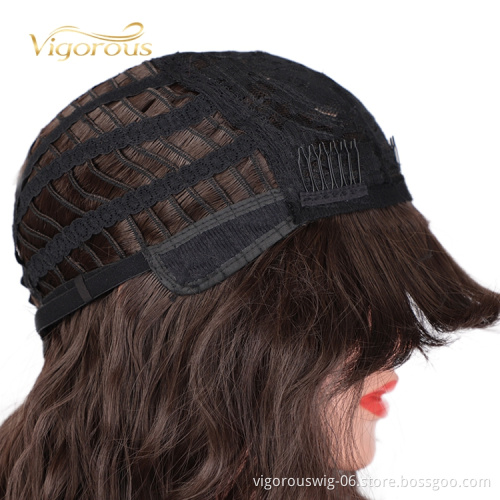Hot Selling Afro Short Bob Cut For Women Deep Wave Machine Made Fashion Black Curly Synthetic Wig Vendor